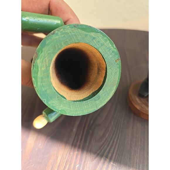 Vintage Wooden Smoker Raucher Hunter Seiffener Volkskunst 6" Tall - Picture 8 of 8